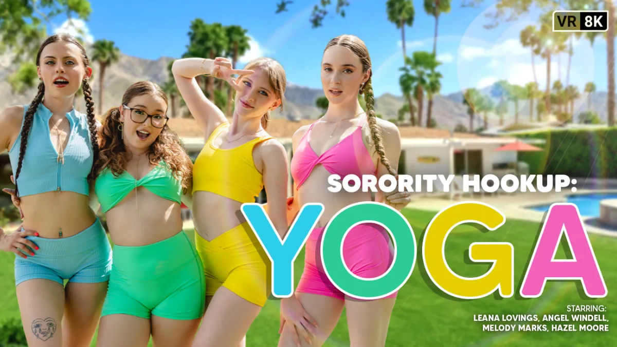 Sorority Yoga Orgy: Flexible Teens Stretch & Fuck in VR