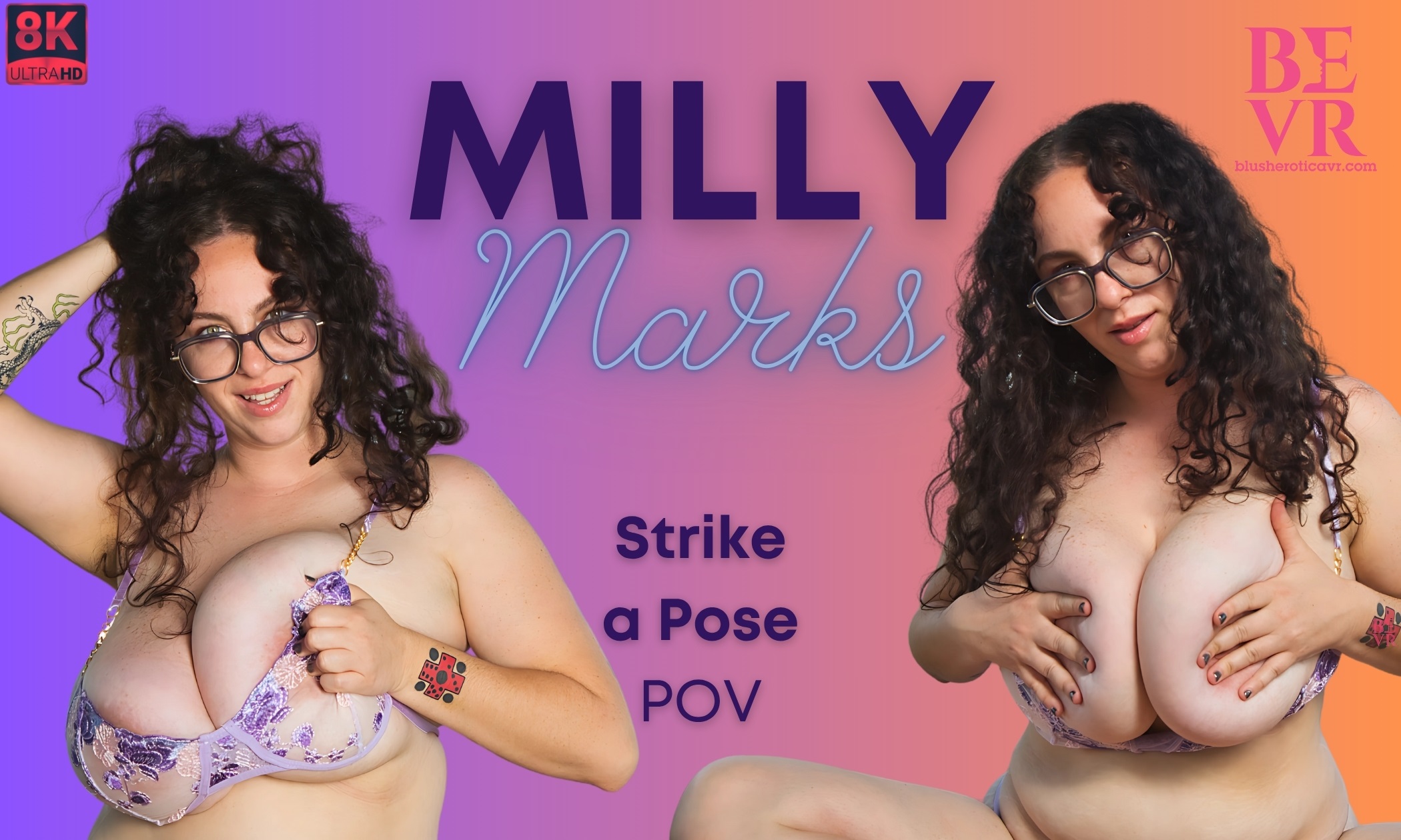 Milly Marks Strikes a Pose: BBW Solo Masturbation in 8K VR