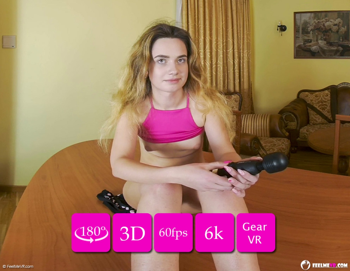 Trinity Free's Intense VR Solo Masturbation: Fingering Her Shaved Pussy to Ecstasy