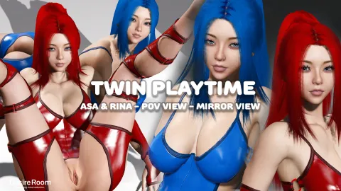 Twin Playtime: Asa & Rina Share One Cock in VR Fantasy