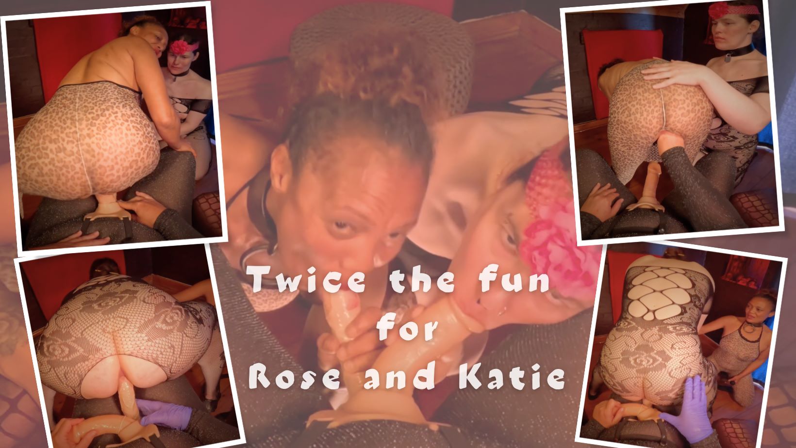 Double Delight: Rose and Kt Dominated by Mistress April's Strapon
