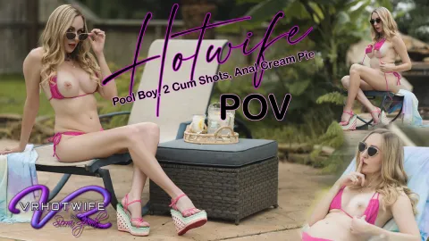 POV Hotwife Anal Adventure with Sierra Spunk by the Pool