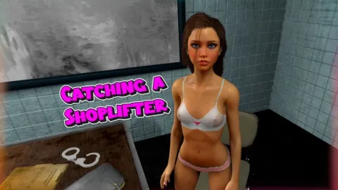 Caught Shoplifter Fucked Hard in VR by Security Guard