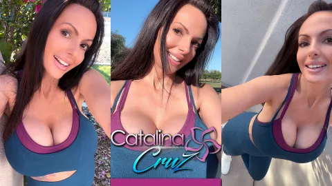 Catalina Cruz Stretches & Teases in Tight Yoga Pants 5K VR