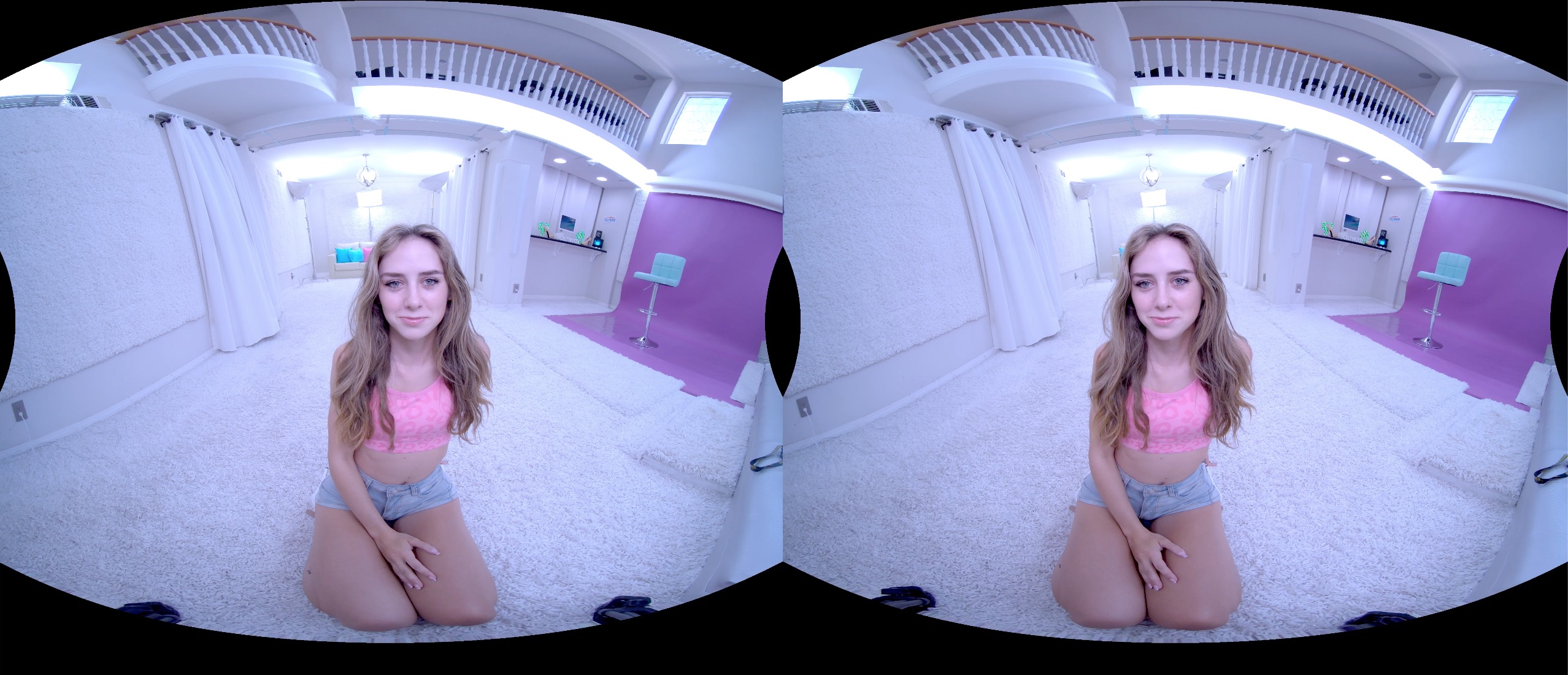 Stunning Teen Blonde Daisy Foxxx Strips Nude in White Studio