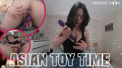 Asian Ivy's Toy Time: Vibrator Masturbation in VR Bliss