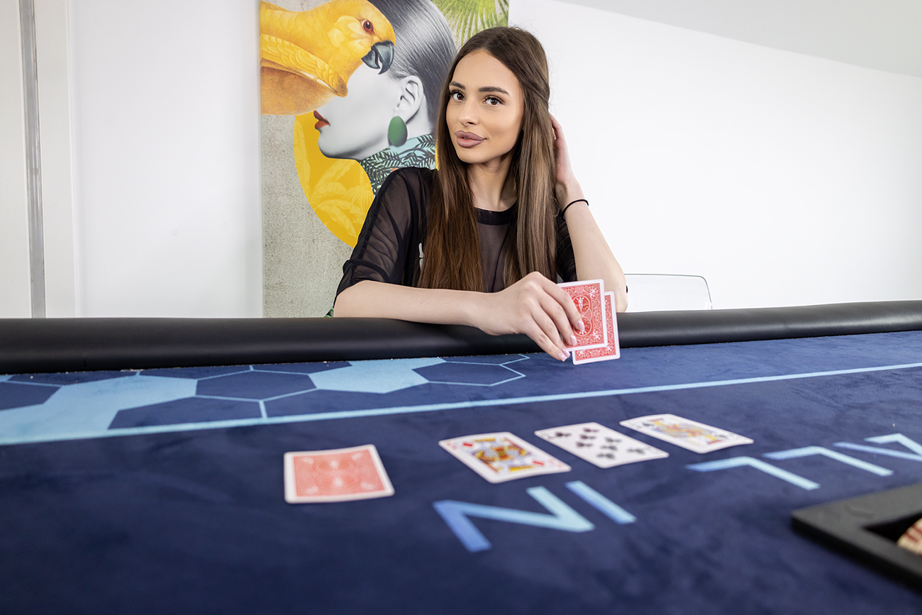 High Stakes Poker: Bella Young's Nude Strip & Solo Fuck