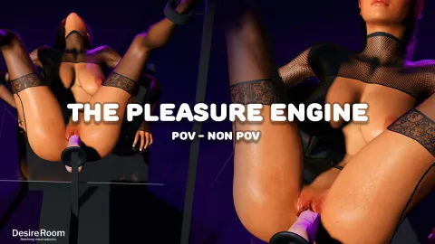 Busty Animated Babe Ravaged by Pleasure Engine Fucking Machine in VR