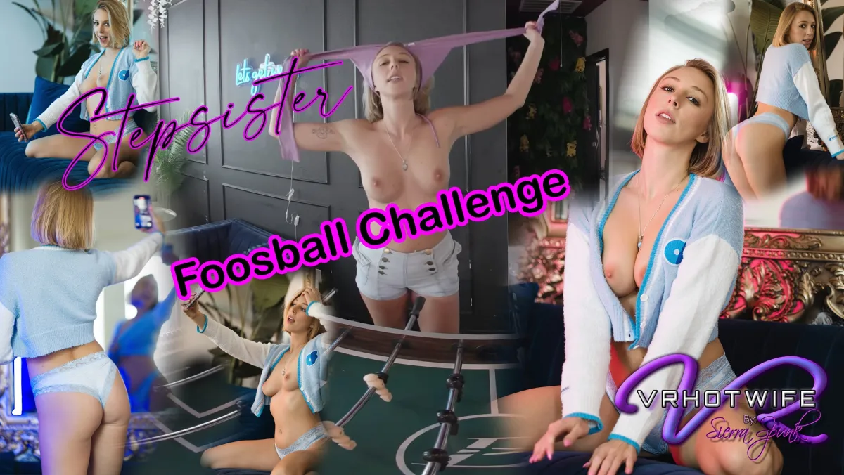 Stepsister Lovely Lo's Foosball Fuck Challenge in 8K VR