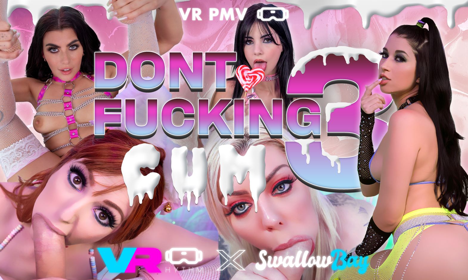Don't Fucking Cum 3: VR PMV with Hot Pornstar Compilation