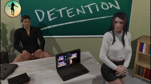 Naughty Student Sucks Teacher's Cock for Better Grades in VR