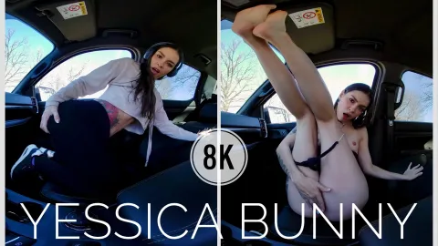Yessica Bunny's Hot Pussy Masturbation in Car - VR Thrill