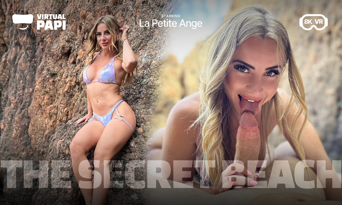 Secret Beach Seduction: La Petite Ange's Wild Outdoor Fuck