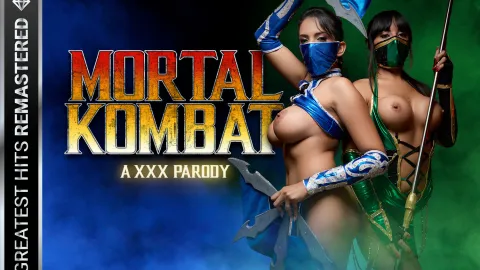 Mortal Kombat XXX Parody: Threesome with Busty Latina Warriors