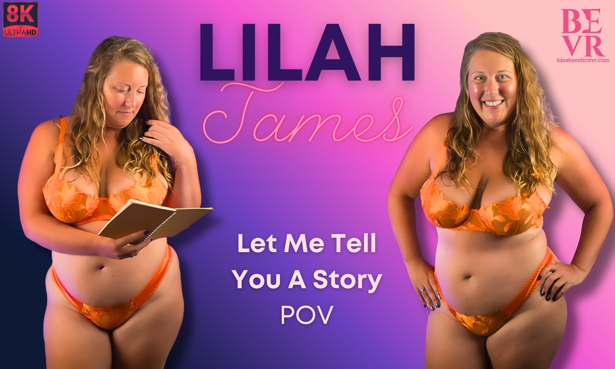 Lilah James' Seductive Story: BBW Solo Masturbation in 8K VR