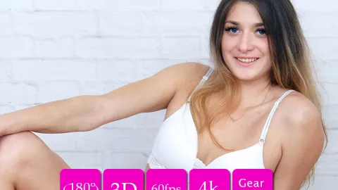 Blonde Amateur Abril's Nude VR Casting: Backstage Tease & Finger Fuck